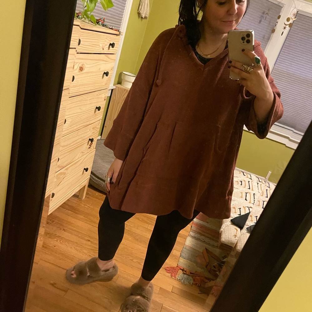 FREE PEOPLE oversized terrycloth hoodie